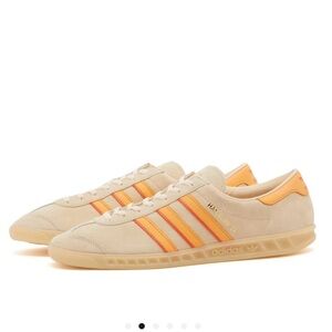 NWT Adidas Hamburg 24 Sneakers, Sand/Orange - Size US Mens 7.5, US Womens 8.5